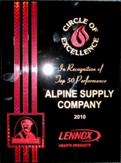Alpine Fireplaces Receives an Award